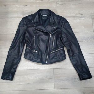 EXPRESS Genuine Leather Moto Jacket
